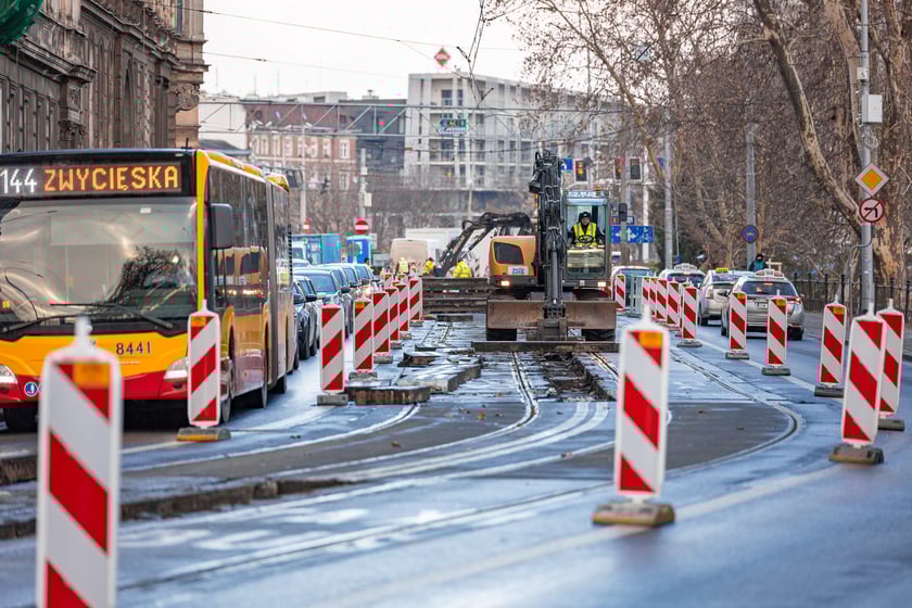 Remont torowiska na Podwalu - 04.01.2025