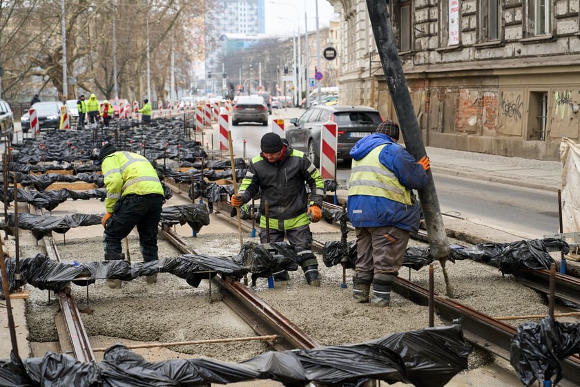 Remont torowiska na Podwalu