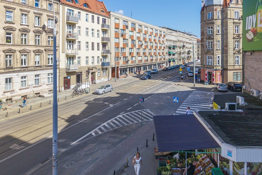 Ulica Nowowiejska z lotu ptaka