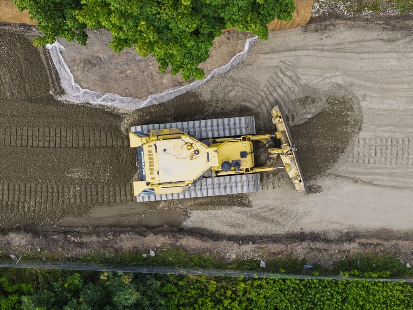 Remont torowiska na ulicy Kosmonautów. Zdjęcie z połowy czerwca