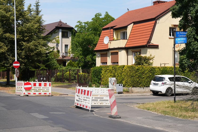 Ulica Śniadeckich przygotowana do remontu. Prace potrwają do połowy września