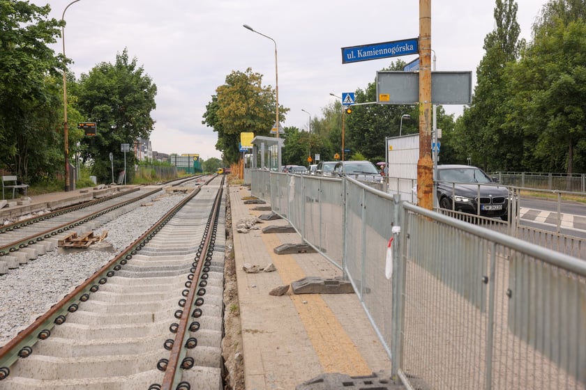 Remont torowiska na ulicy Kosmonautów