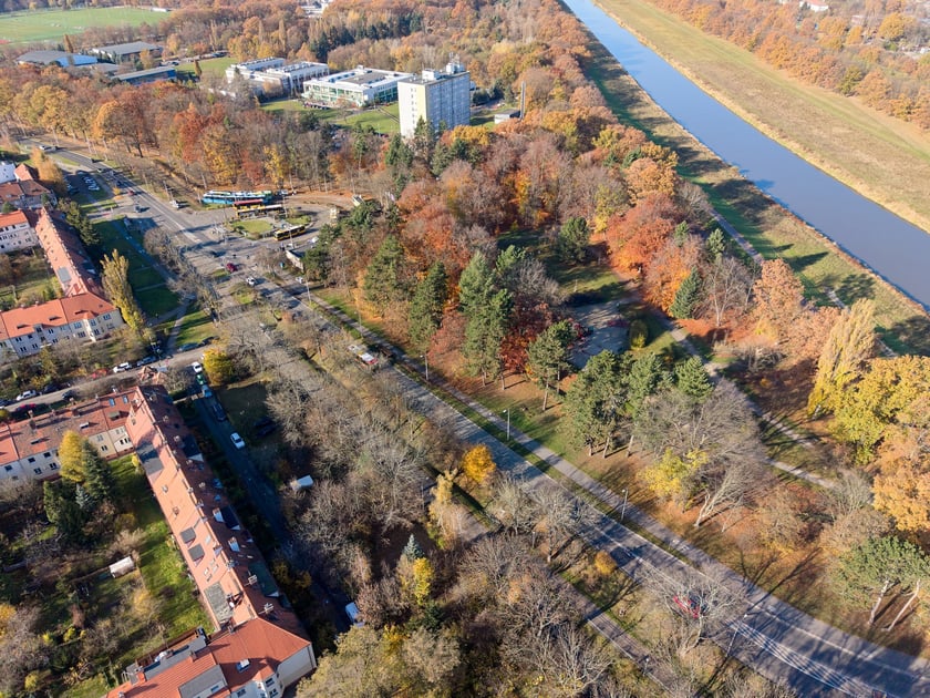 Widok na przyszłą trasę autobusowo-tramwajową na Swojczyce