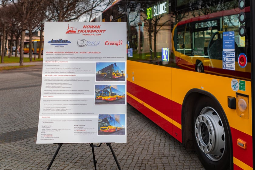 Prezentacja nowych aglomeracyjnych mercedesów pod Halą Stulecia, 14 listopada 2025