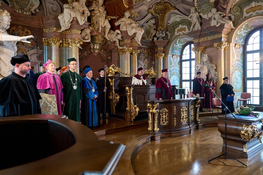 Uroczystość przyznania Serhijowi Żadanowi tytułu doktora honoris causa Uniwersytetu Wrocławskiego