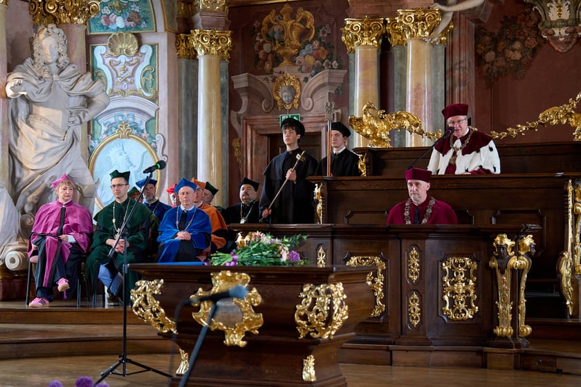 Uroczystość przyznania Serhijowi Żadanowi tytułu doktora honoris causa Uniwersytetu Wrocławskiego
