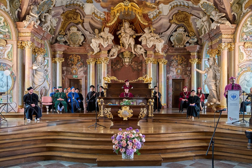 Uroczystość przyznania Serhijowi Żadanowi tytułu doktora honoris causa Uniwersytetu Wrocławskiego