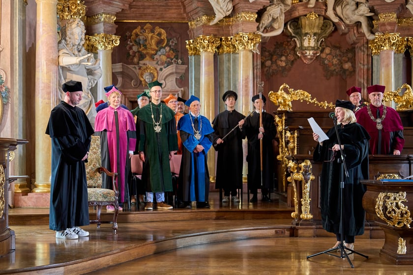 Uroczystość przyznania Serhijowi Żadanowi tytułu doktora honoris causa Uniwersytetu Wrocławskiego