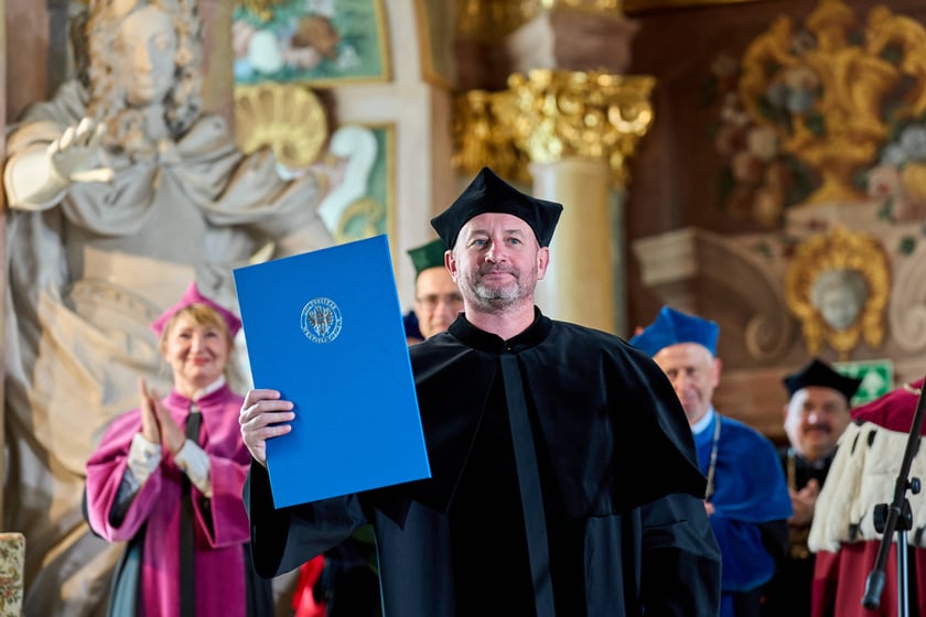 Uroczystość przyznania Serhijowi Żadanowi tytułu doktora honoris causa Uniwersytetu Wrocławskiego