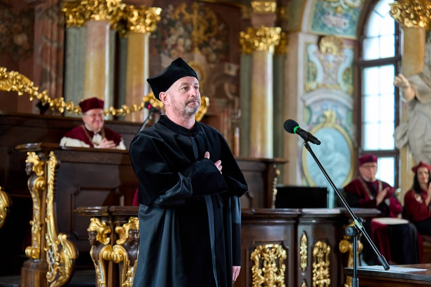 Uroczystość przyznania Serhijowi Żadanowi tytułu doktora honoris causa Uniwersytetu Wrocławskiego