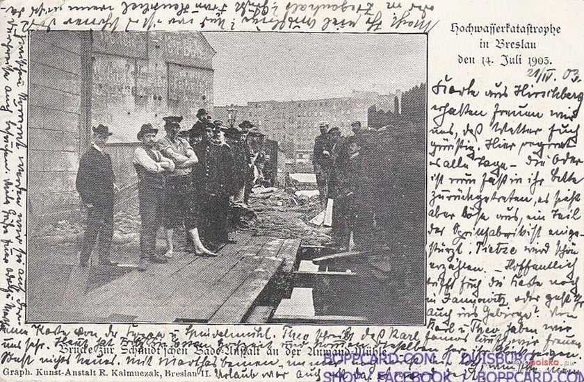 Powódź w przedwojennym Wrocławiu. Lipiec 1903 roku