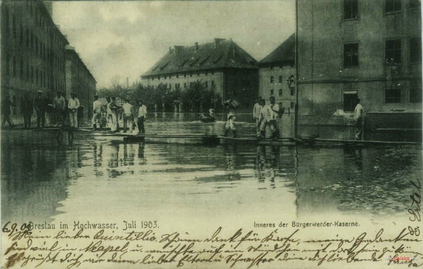 Powódź w przedwojennym Wrocławiu. Lipiec 1903 roku
