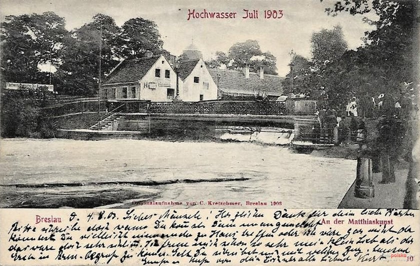 Powódź w przedwojennym Wrocławiu. Lipiec 1903 roku