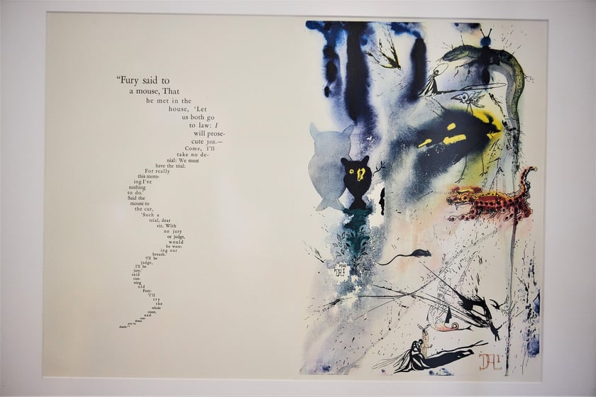 Ilustracja Salvadora Dalego z cyklu ?Alicja w krainie czarów?