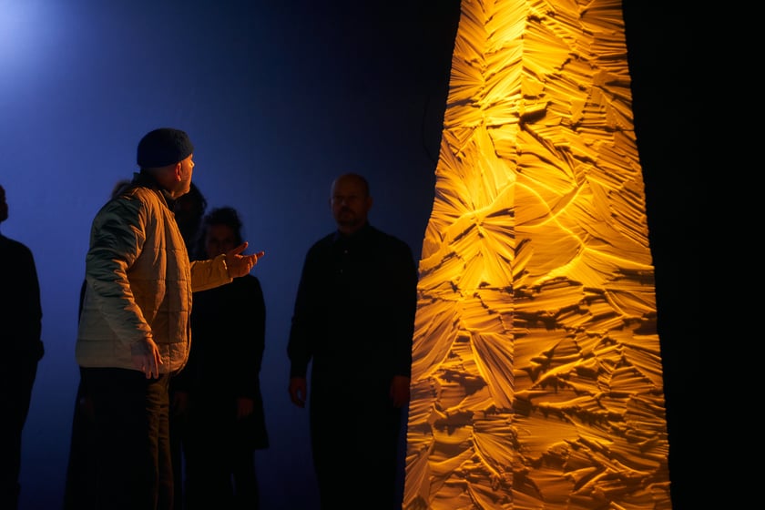 Na zdjęciu scena z pr&oacute;by &bdquo;Pinokia&rdquo; we Wrocławskim Teatrze Lalek