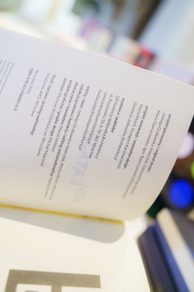 Gadżety w księgarni w Muzem Architektury