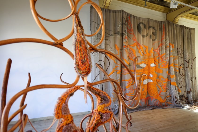 Zdjęcie z wystawy "Świątynia Baśni" w galerii BWA Wrocław Główny