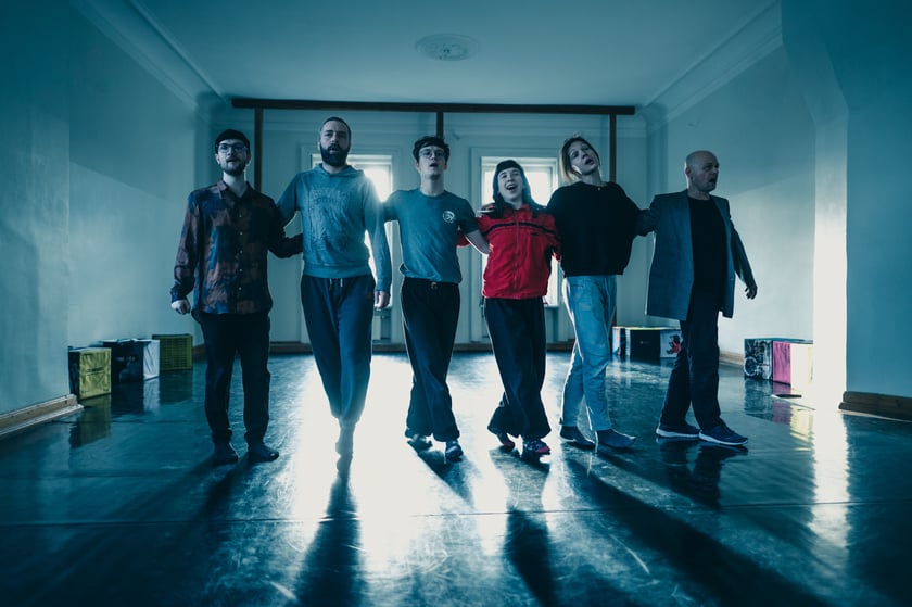 Zdjęcie z próby w sali przy ul. Dębowej