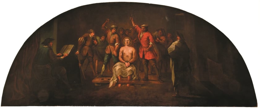 Johann Jacob Eybelwieser &ndash; Św. Jan Boży poddany chłoście w szpitalu dla umysłowo chorych