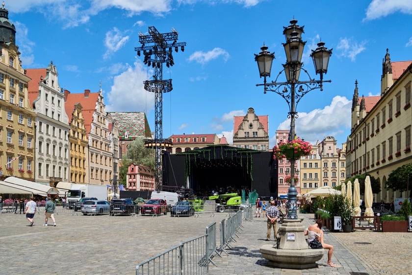 Pr&oacute;ba do koncertu &bdquo;Wrocław Przyszłości&rdquo; na wrocławskim rynku&nbsp;