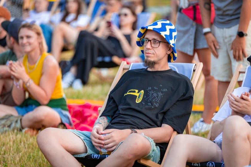 Na zdjęciach sobotni wiecz&oacute;r (19 lipca) na Festiwalu WROsound