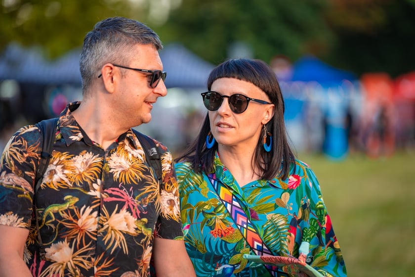 Na zdjęciach sobotni wiecz&oacute;r (19 lipca) na Festiwalu WROsound