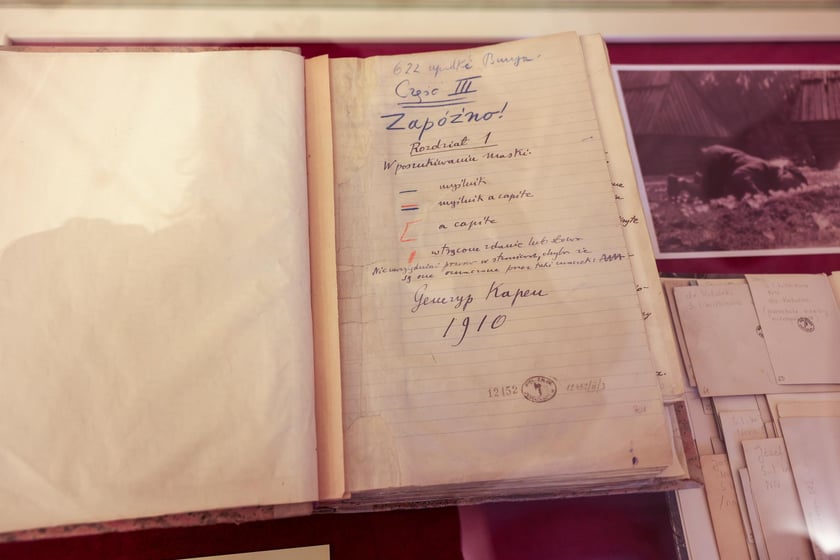 Eksponaty na jednodniowej wystawie  „O! Witkacy” w 86. rocznicę śmierci Witkacego