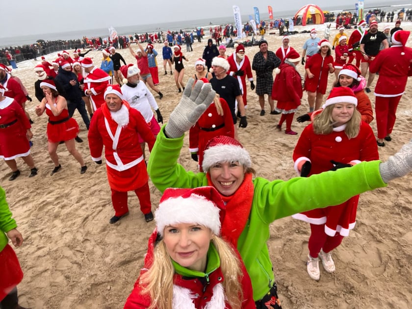 Na zdjęciu widać morsy z Wrocławia, które przyjechały na zjazd do Świnoujścia.