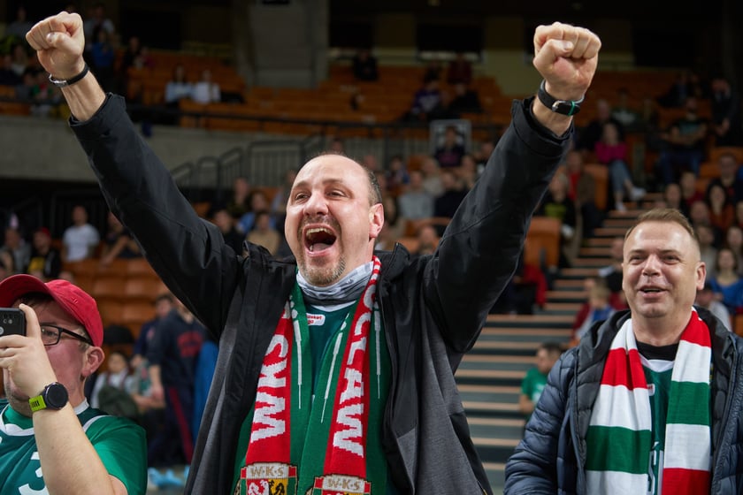 Zdjęcia z meczy Śląska Wrocław z Gran Canarią 11 stycznia 2023 w Hali Stulecia