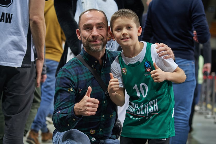 Zdjęcia z meczy Śląska Wrocław z Gran Canarią 11 stycznia 2023 w Hali Stulecia