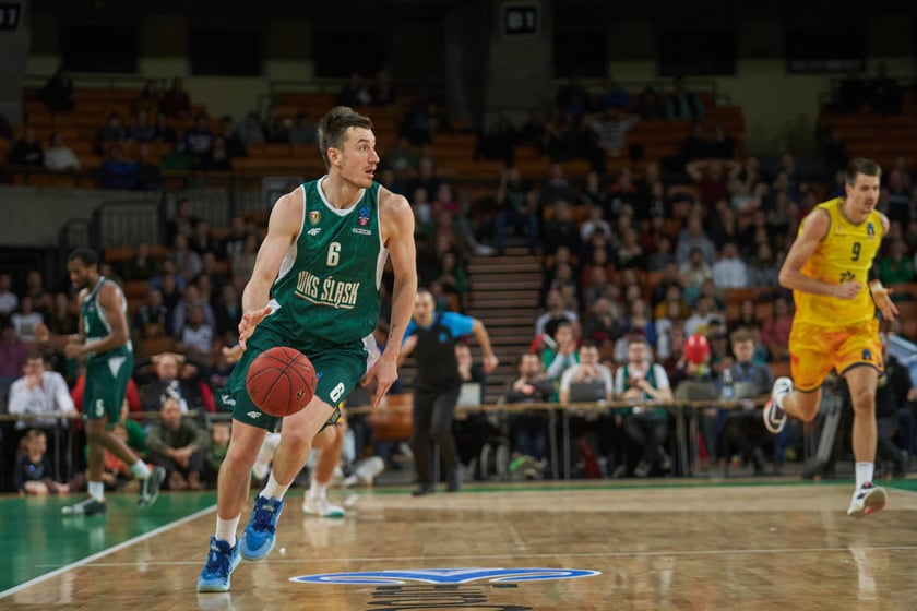 Zdjęcia z meczy Śląska Wrocław z Gran Canarią 11 stycznia 2023 w Hali Stulecia