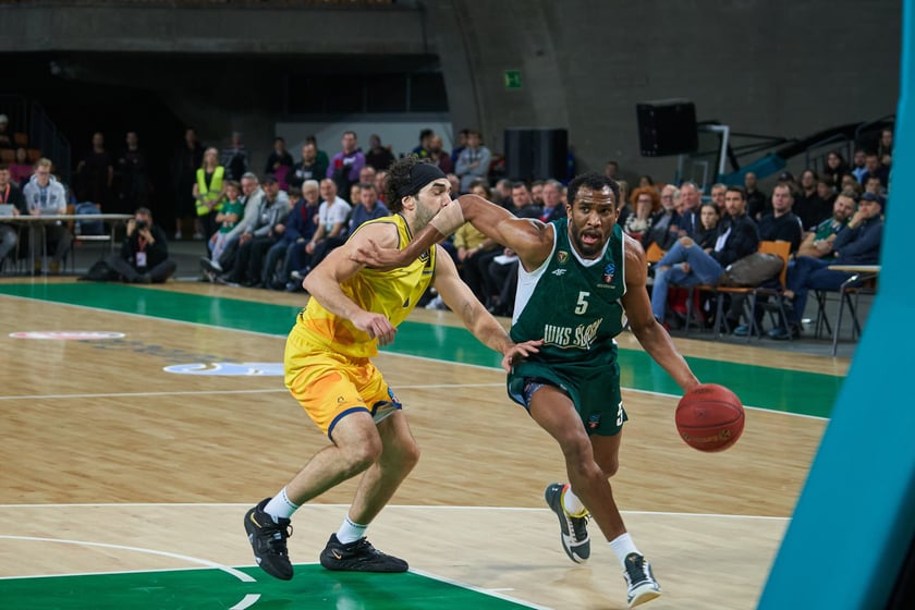 Zdjęcia z meczy Śląska Wrocław z Gran Canarią 11 stycznia 2023 w Hali Stulecia