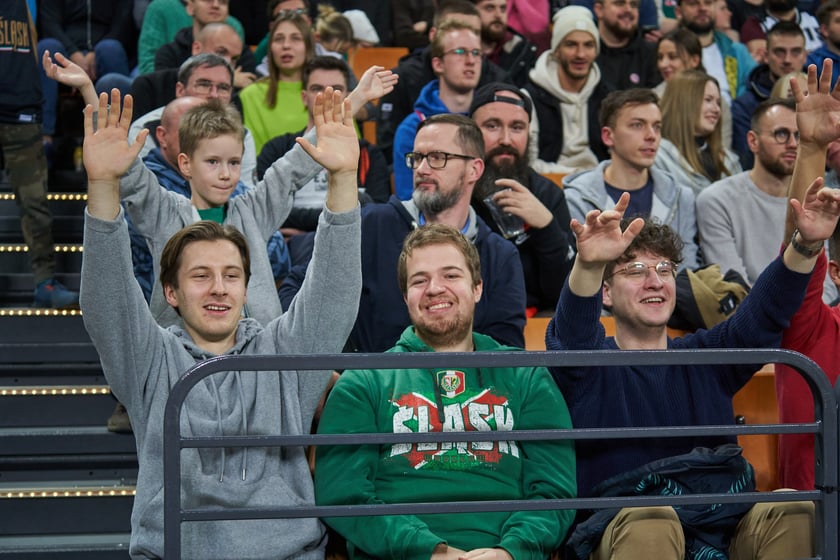 Zdjęcia z meczy Śląska Wrocław z Gran Canarią 11 stycznia 2023 w Hali Stulecia