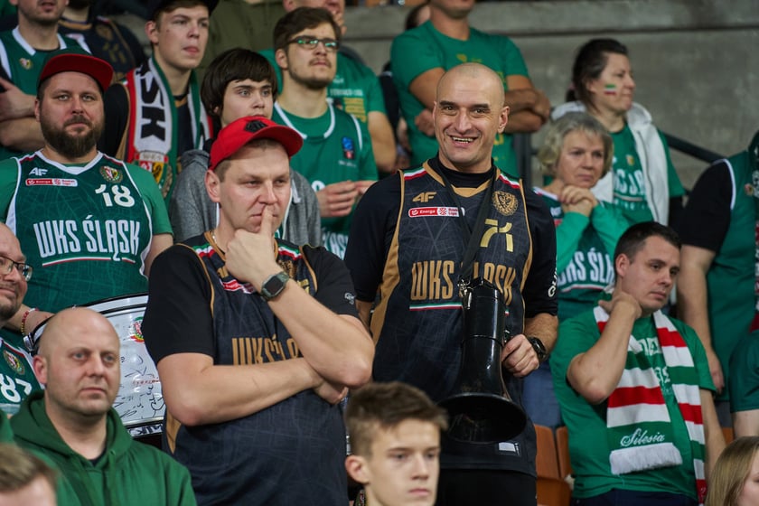 Zdjęcia z meczy Śląska Wrocław z Gran Canarią 11 stycznia 2023 w Hali Stulecia