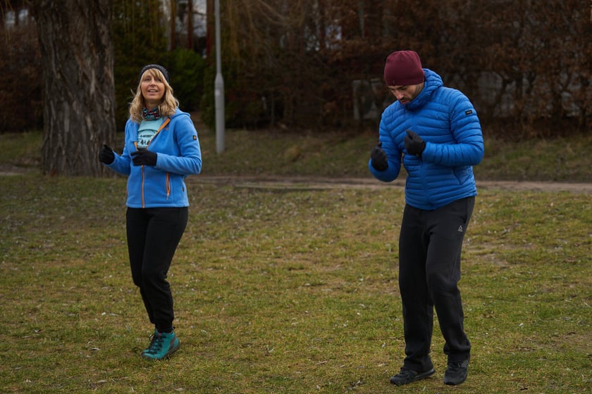 Wrocławskie morsy podczas morsowania na Morskim Oku - 14 stycznia 2023 r.