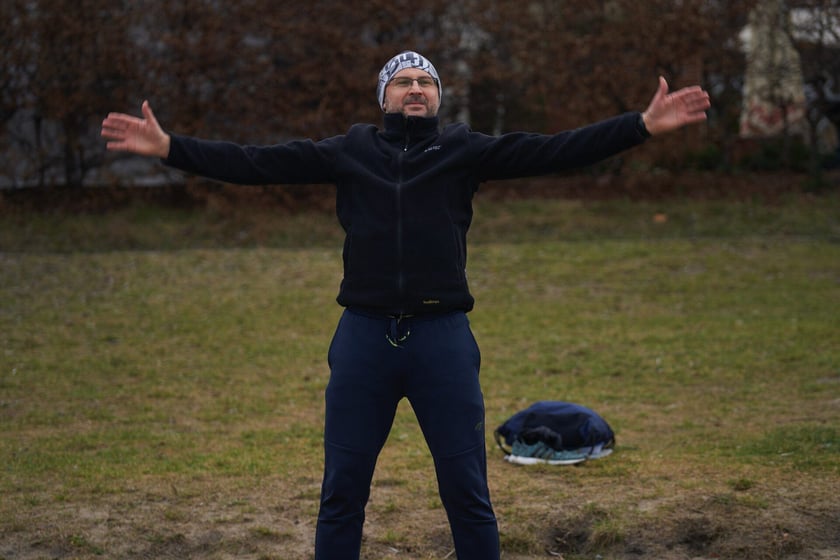 Wrocławskie morsy podczas morsowania na Morskim Oku - 14 stycznia 2023 r.