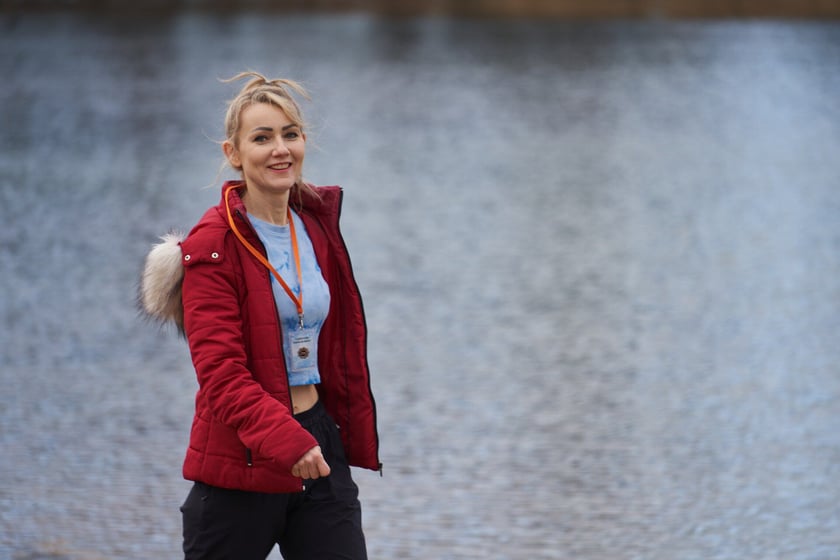 Wrocławskie morsy podczas morsowania na Morskim Oku - 14 stycznia 2023 r.