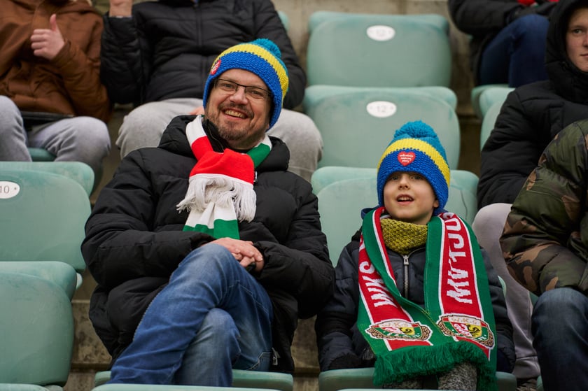 Zdjęcia z sobotniego (11 lutego) meczu Śląska Wrocław z Koroną Kielce na stadionie na Pilczycach