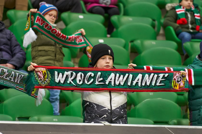 Zdjęcia z sobotniego (11 lutego) meczu Śląska Wrocław z Koroną Kielce na stadionie na Pilczycach