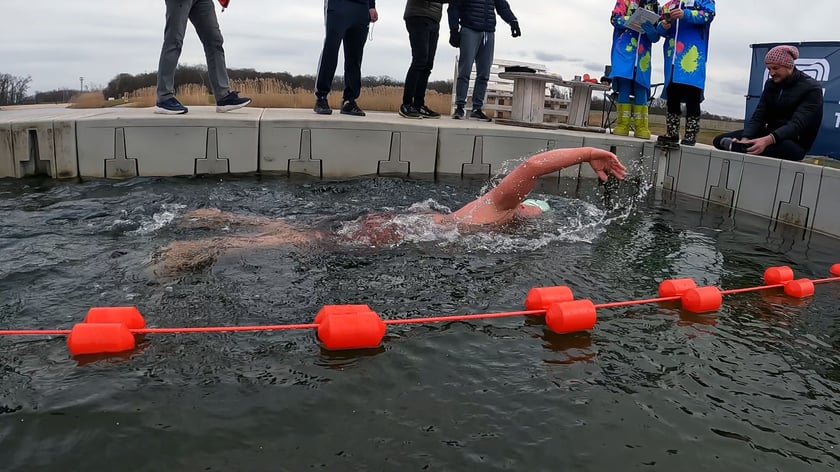 Krzysztof Gajewski podczas bicia rekordu świata
