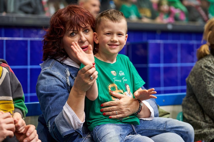 Śląsk Wrocław - Astoria Bydgoszcz w hali Orbita, zdjęcia kibiców i meczu