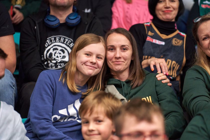 Śląsk Wrocław - Astoria Bydgoszcz w hali Orbita, zdjęcia kibiców i meczu