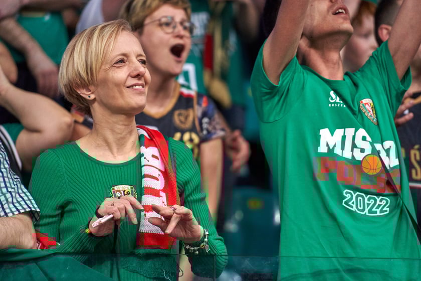 Śląsk Wrocław - Astoria Bydgoszcz w hali Orbita, zdjęcia kibiców i meczu