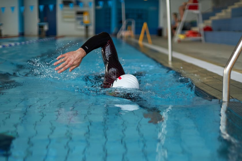 Trening Adriana Kostery w Aquaparku Wrocław