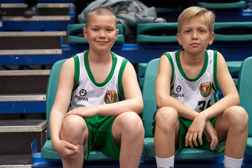 Kibice na meczu Śląska w hali Orbita 3 maja 2023