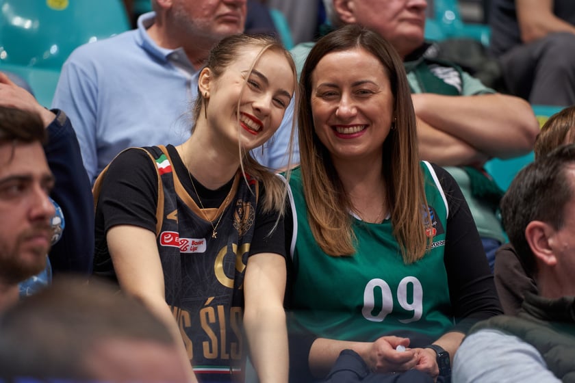 Kibice na meczu Śląska w hali Orbita 3 maja 2023