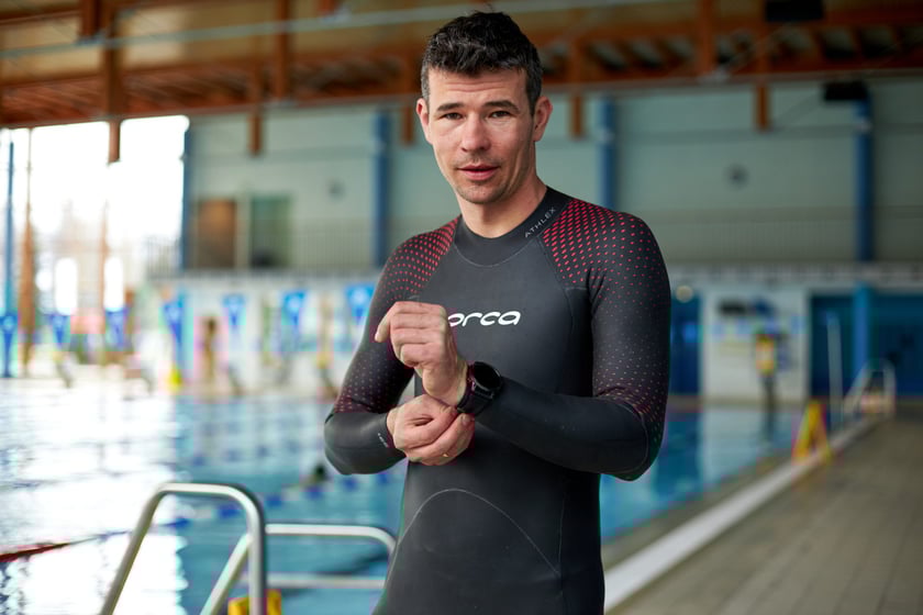 Adrian Kostera, trening w aquaparku przy Borowskiej we Wrocławiu