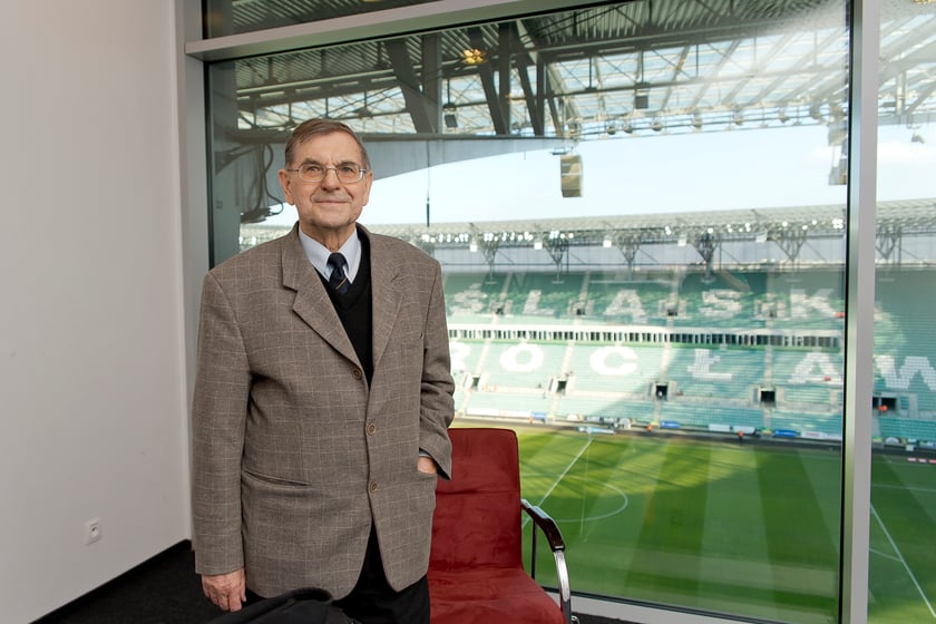 Władysław Żmuda - trener mistrzowskiego Śląska z 1977 roku, zdjęcie z 2018