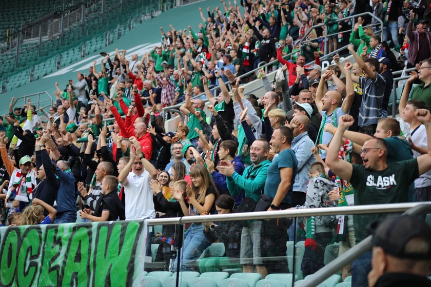 Śląsk Wrocław wygrał z Piastem Gliwice - zdjęcia kibiców