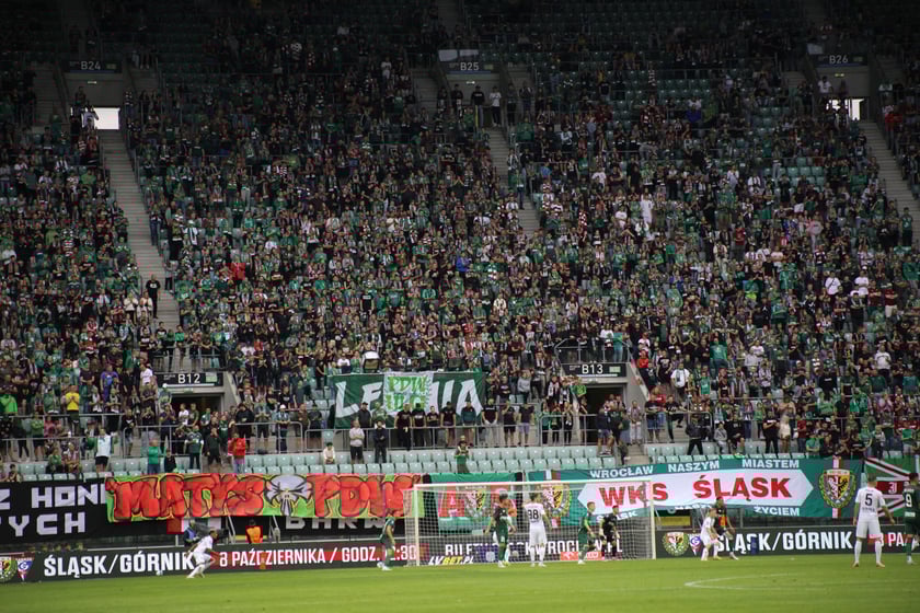 Śląsk Wrocław wygrał z Piastem Gliwice - zdjęcia kibiców